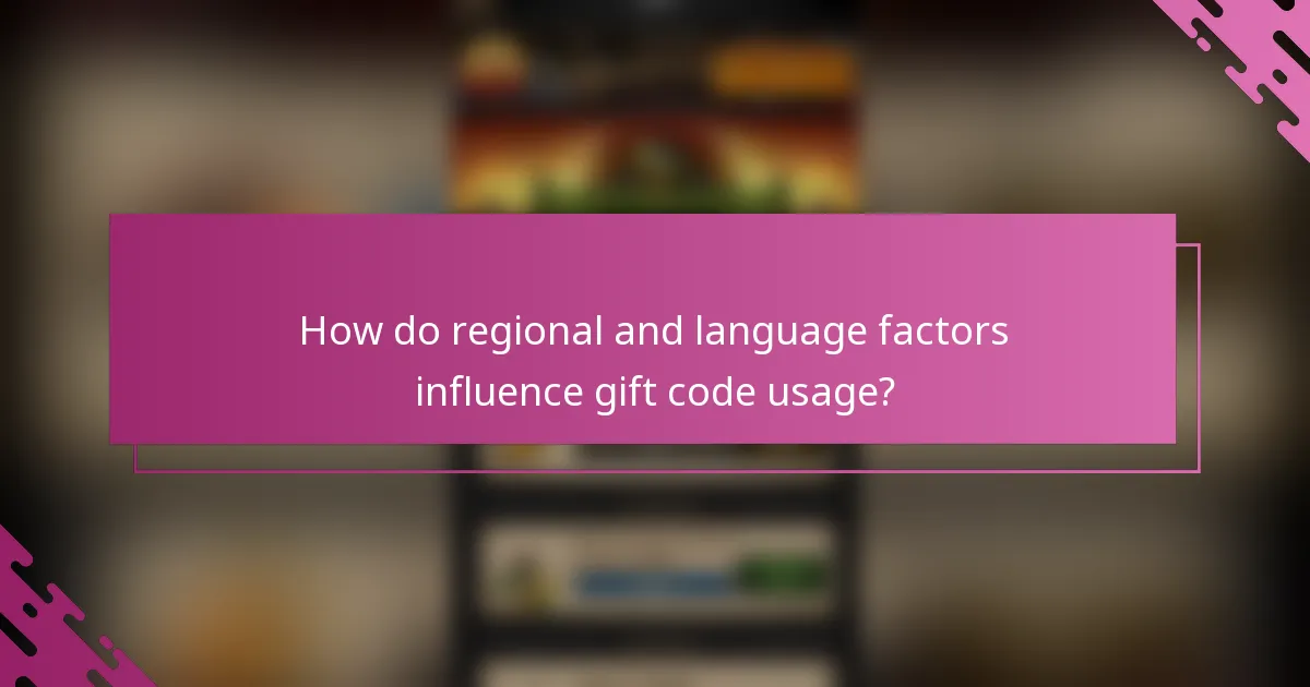 How do regional and language factors influence gift code usage?