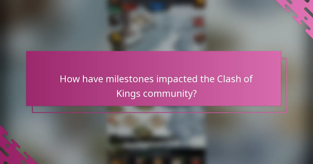 How have milestones impacted the Clash of Kings community?